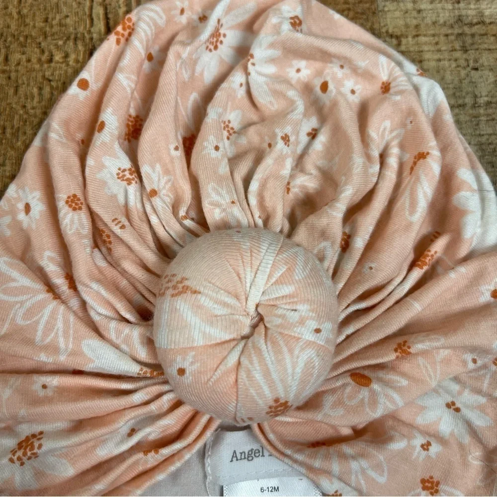 Angel Dear H&M 6-12 Months Head Covering Turbine Bib Bundle Floral Pastel
